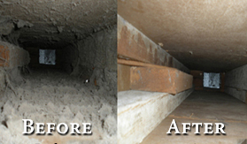 Air duct cleaned by Air Duct Warriors
